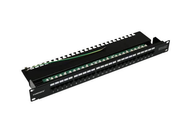 Canovate 25 Port Cat 3 Telefon Patch Panel 1U 19'' Siyah Zırhlı Ral 9005 2 Yıl Üretici Garantili - 3