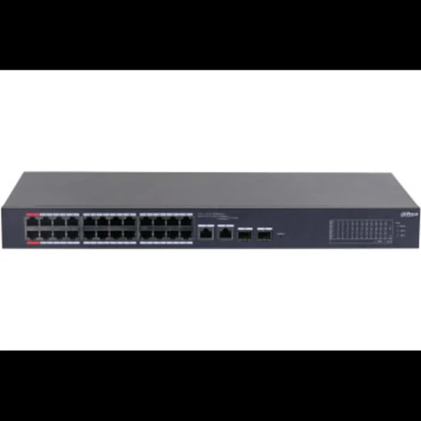 Dahua Cs4226-24et-240, 24port, Megabit, 24 Port Poe, 240w, +2 Port Sfp Gigabit Combo, Cloud Yönetilebilir, Switch