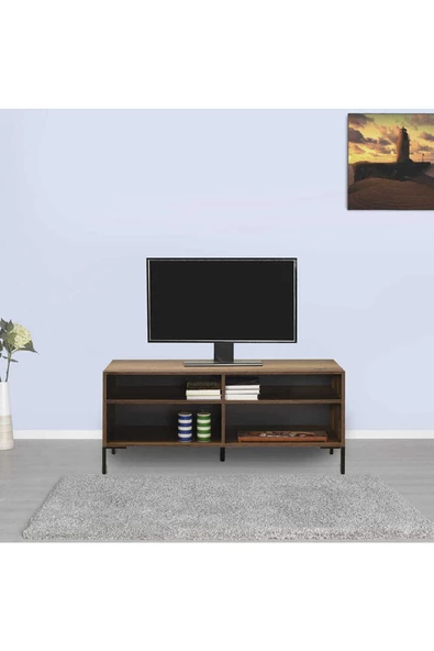 Roma Modüler Tv Ünitesi - Koyu Ceviz (oslo Ceviz) 120x53x48 Cm (gxyxd) - 6