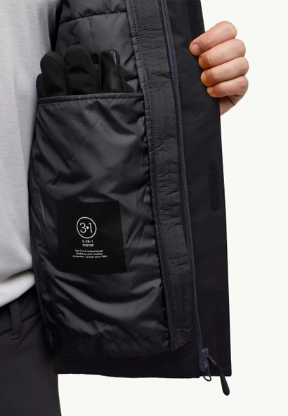 Jack Wolfskin Jasper 3IN1 JKT Erkek Outdoor Ceket - Resim 4