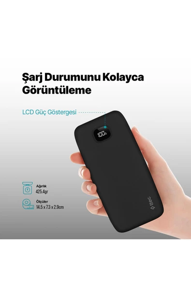 Ttec 2BB211S ChargeUp LCD 20.000 mAh Taşınabilir Hızlı Şarj Aleti / Powerbank - 5