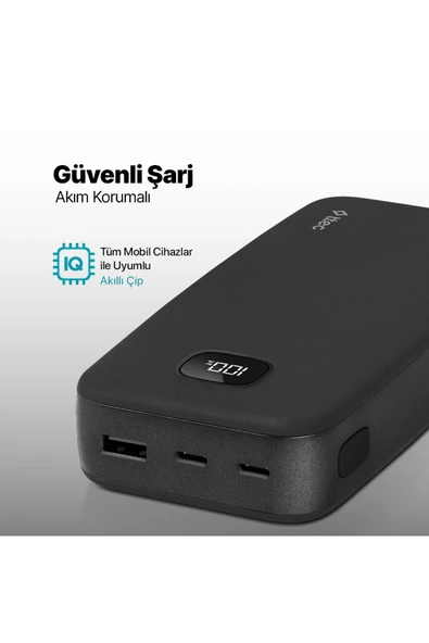 Ttec 2BB211S ChargeUp LCD 20.000 mAh Taşınabilir Hızlı Şarj Aleti / Powerbank - 4