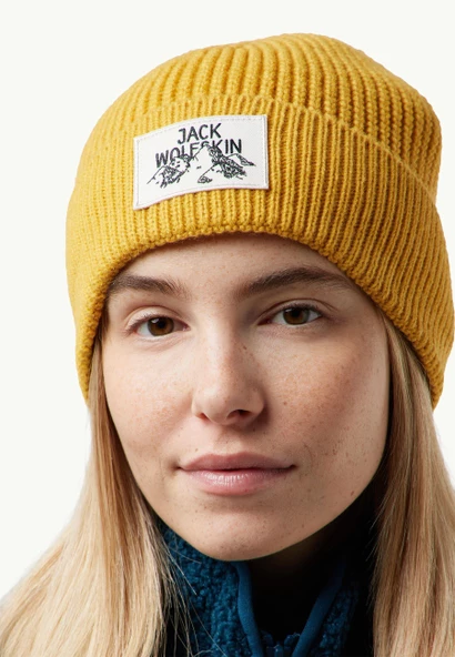 Jack Wolfskin Badge Beanie Unisex Bere - 2