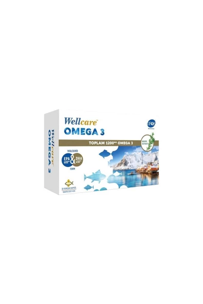 Wellcare Omega 3 Balık Yağı 1200 mg 30 Kapsül