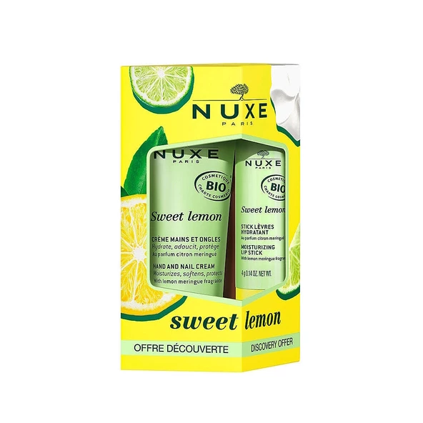 Nuxe Sweet Lemon El ve Tırnak Bakım Kremi 30ml + Nuxe Sweet lemon Dudak Stiği 4g