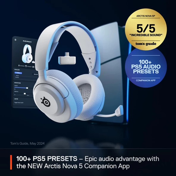 SteelSeries Arctis Nova 5P Oyuncu Kulaklığı - Beyaz - 2