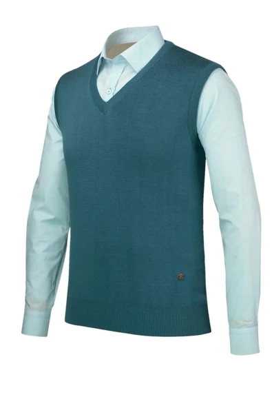 Erkek V Yaka Triko Süveter 4241H BGL-ST04030 - Resim 9