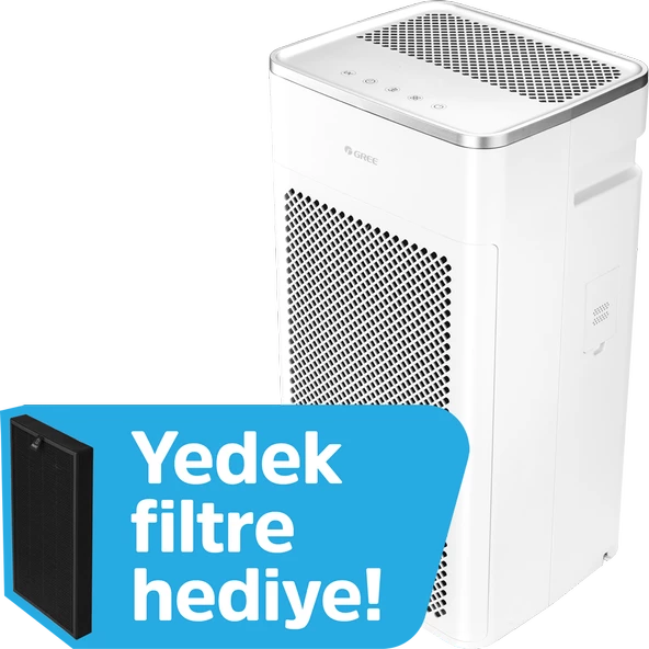 Gree Square Hava Temizleme Cihazı 3'lü Filtre H13 Hepa Filtre - Ultraviole A Işık