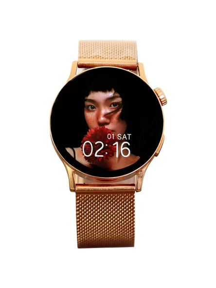 Logia Gt2 Akıllı Saat 20mm Rose Gold Metal Kordon Çinko Alaşım Kasa - 2