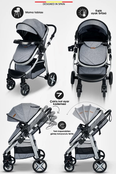Baby Home 950 Tayla Çift Yönlü 6 In 1 Travel Sistem Bebek Arabası - 10