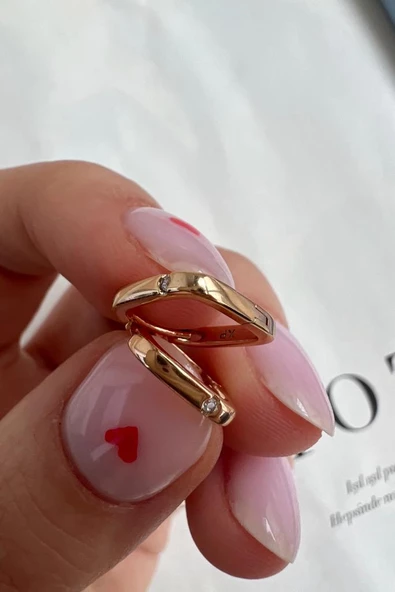 TİNY EARRİNG( ALTIN KAPLAMA MİNİ KÜPE) - Resim 6