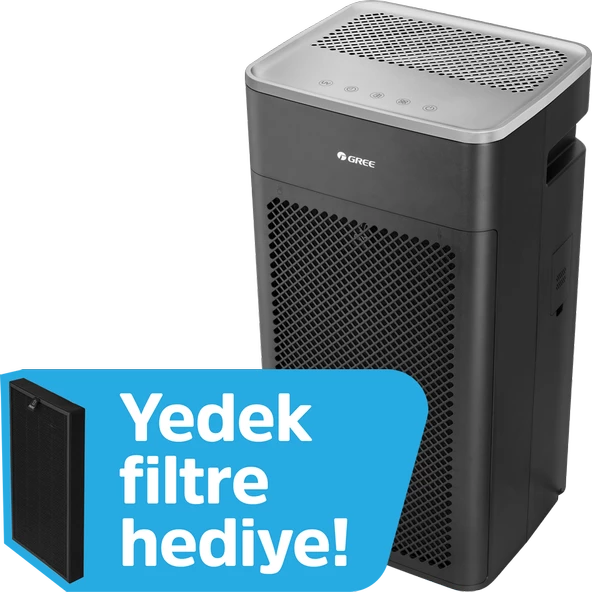 Gree Square Hava Temizleme Cihazı 3'lü Filtre H13 Hepa Filtre - Ultraviole A Işık