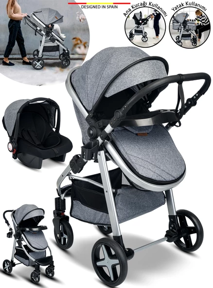 Baby Home 950 Tayla Çift Yönlü 6 In 1 Travel Sistem Bebek Arabası - 4