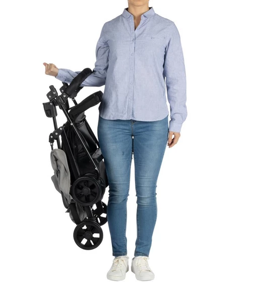 Bebeconfort Foggy Ultra Kompakt Tek Elle Katlanabilen Baston Bebek Arabası Tinted Grey - 10