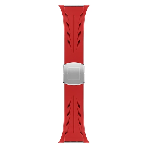 Apple Watch Ultra 2 49mm KRD-127 Metal Tokalı Uzunluk Ayarlı Premium Silikon Kordon - 4