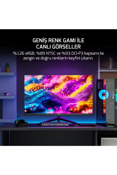 Gamepower 27" Sonic T80 Flat Fast Ips 180Hz 0.5Ms Qhd 2K Gaming Monitör (Sıfır Ölü Piksel Garantili) - 7