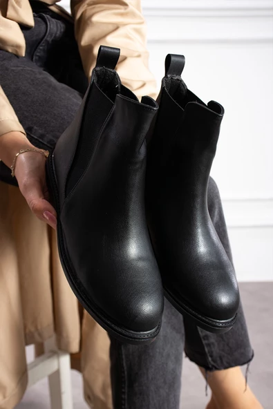 Albishoes Kadın Sıcak Astar Kaymaz Taban Cilt Kumaş Rahat Lastikli Kolay Giyim Casual Kadın Bot - 4