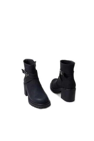 Papuçcity Ony 03048 Kadın 6 Cm Kalın Topuklu Bot - 6