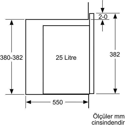 Bosch BEL554MS0 25 lt Inox Ankastre Mikrodalga Fırın - 3