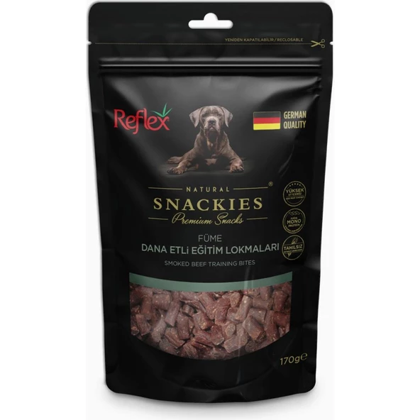 Reflex Snackies Füme Dana Et Eğitim Lokma Kurutulmuş Et Köpek Ödülü 170gr