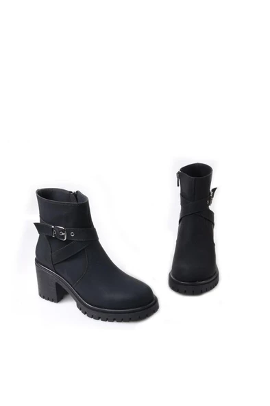 Papuçcity Ony 03048 Kadın 6 Cm Kalın Topuklu Bot - 5