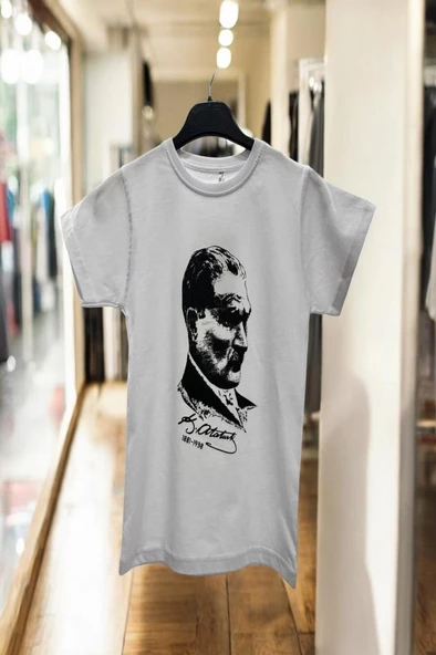 Hipatu Atatürk Baskılı Tişört Beyaz ürün görseli 1