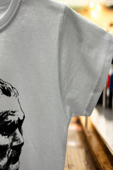 Hipatu Atatürk Baskılı Tişört Beyaz - Resim 2