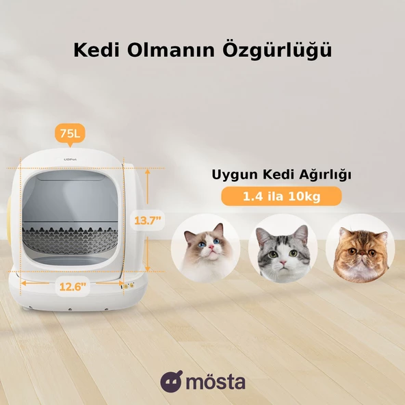 UBPet UCAT C20 Akıllı Otomatik Kedi Tuvaleti - 4