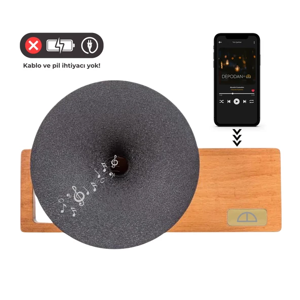 Muse Açık Ceviz Akustik Gramofon - 3