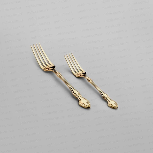 Nehir Adriana Titanium Altın 89 Parça Gold Çatal Kaşık Bıçak Takımı - 5