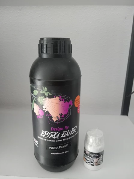 Ebru Ener Anka Vernikli Genel Yüzey Boyası Pudra Pembe ve Katkı Maddesi 30 gr.