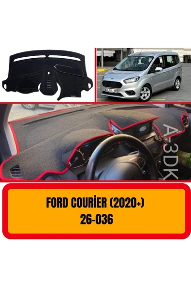 Ford Courier ( 2020 ) Büyük Ekran Ön Torpido Koruma Koruyucu Kilifi Halisi Örtüsü Aksesuar Yedek