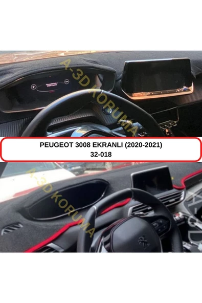 Peugeot 3008 2020uyumluekranlı Ön Torpido Koruma Koruyucu Kilifi Halisi Örtüsü Aksesuarları Yedek