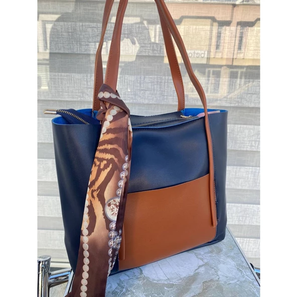 1 Sınıf Kesme Deri Fularlı Yeni Trend Model Çanta - Resim 5