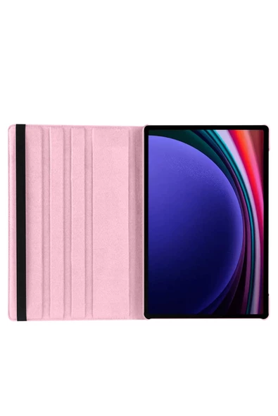 Galaxy Tab S10 Ultra Uyumlu 14,6 inç Fuchsia 360 Dönebilen Standlı Kılıf - 3
