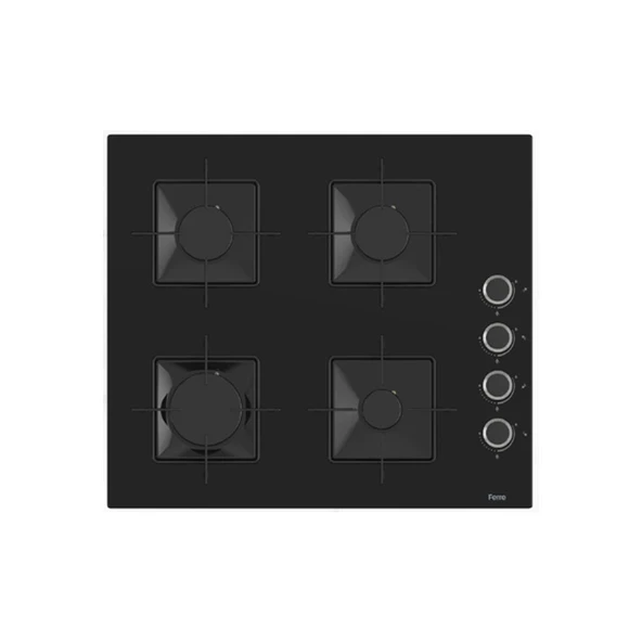 Ferre Pure Ss Siyah Cam Ankastre Set D086 - SS505 - XE61CS - 3