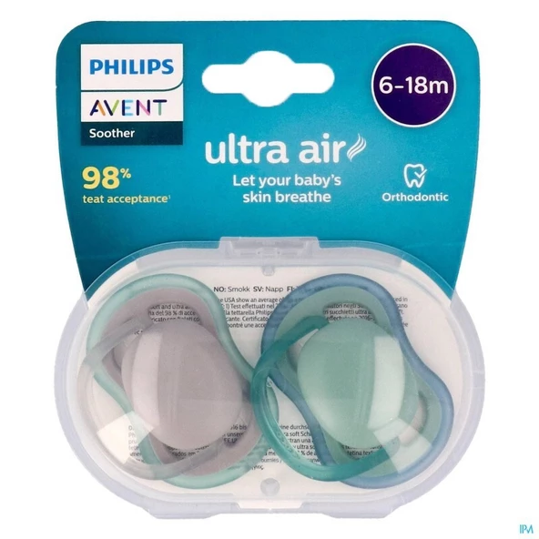 Philips Avent Ultra Air Emzik 6-18 Ay 2li Erkek SCF085/16 - 2