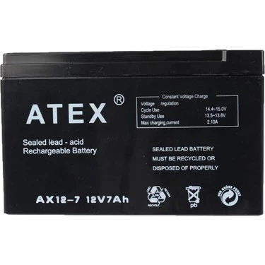 ATEX 12V 7A KURU AKÜ