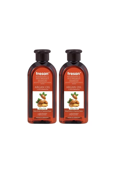 Tresan  Argan yağı Phytokeratin 300 ml Besleyici Ve Kırılma Karşıtı Bakım Şampuanı X 2 Adet