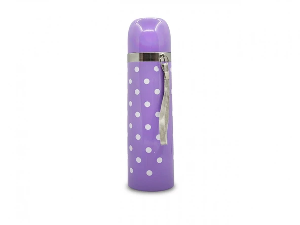 Sema Baby Puantiyeli Bebek Termosu 500 ml - Mor - 3