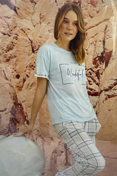 Arcan 90254 Mihra Bayan Kısa Kol Pijama Takımı