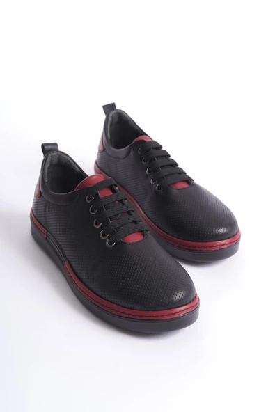 Kadın Hakiki Deri Günlük Rahat Taban Ayakkabı Bağcıklı Çift Renk Düz Taban Ayakkabı - Resim 8