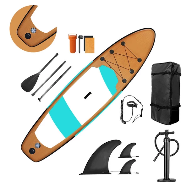 Hayke Wood Sup Şişme Sörf Tahtası Stand Up Paddle Board - Resim 2