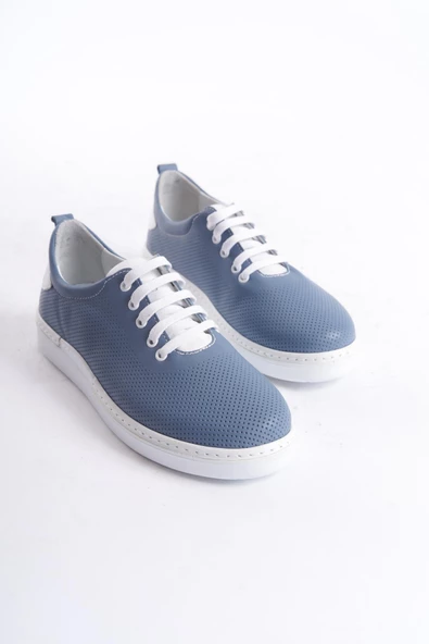 Kadın Hakiki Deri Günlük Rahat Taban Ayakkabı Bağcıklı Çift Renk Düz Taban Ayakkabı - Resim 4