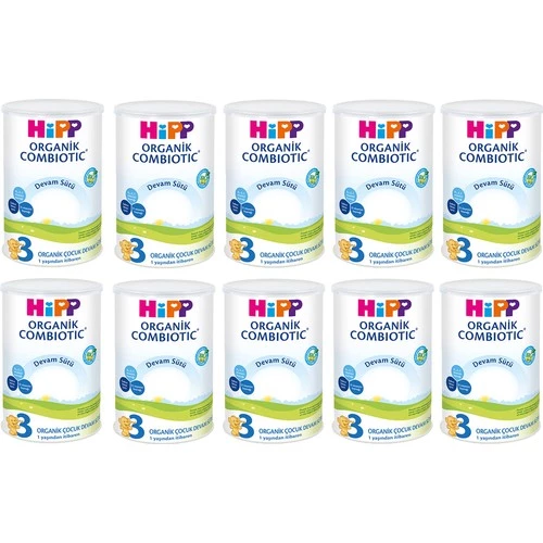 Hipp 3 Organik Combiotic Devam Sütü 350gr 10 Adet