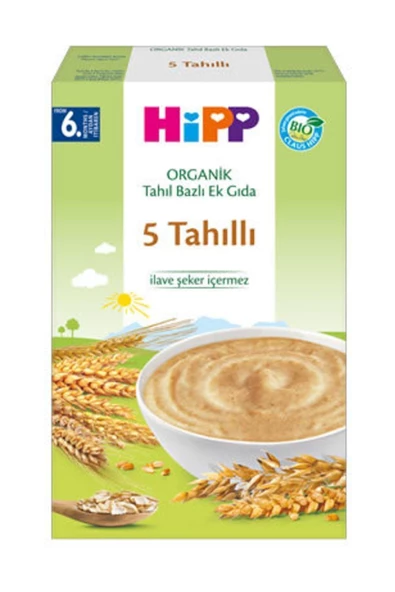 Hipp Organik 5 Tahıllı Kaşık Maması 200 gr