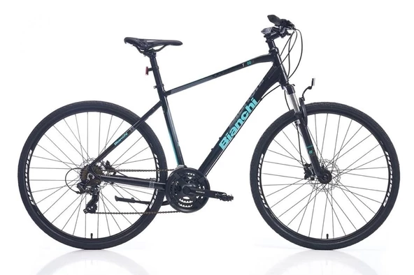 BIANCHI T0018FS-D ERKEK ŞEHİR BİSİKLETİ 510H HD 28 JANT 21 VİTES SİYAH CELESTE YS728