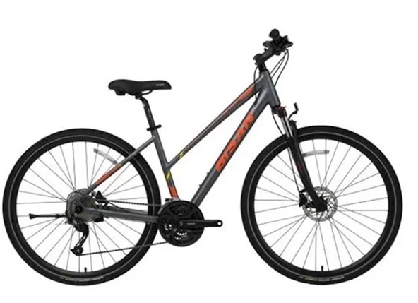 BİSAN TRX 8300 KADIN ŞEHİR BİSİKLETİ 45CM HD 28 JANT 27 VİTES ALTUS METALİK GRİ TURUNCU