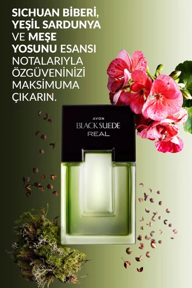 Avon Black Suede Real Erkek Parfüm Edt 75 Ml. - Resim 2