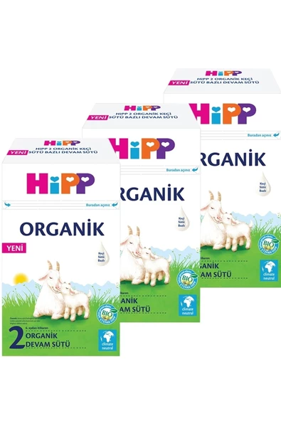 Hipp 2 Organik Keçi Sütü Bazlı Devam Sütü 400gr X 3 Adet